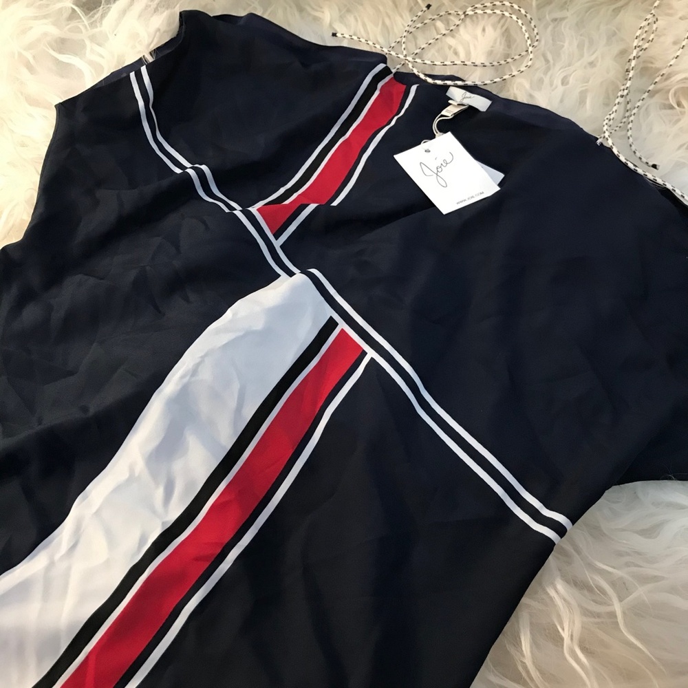 Joie Edyte Color-Blocked Cold-Shoulder Dress - Picture 3 of 8